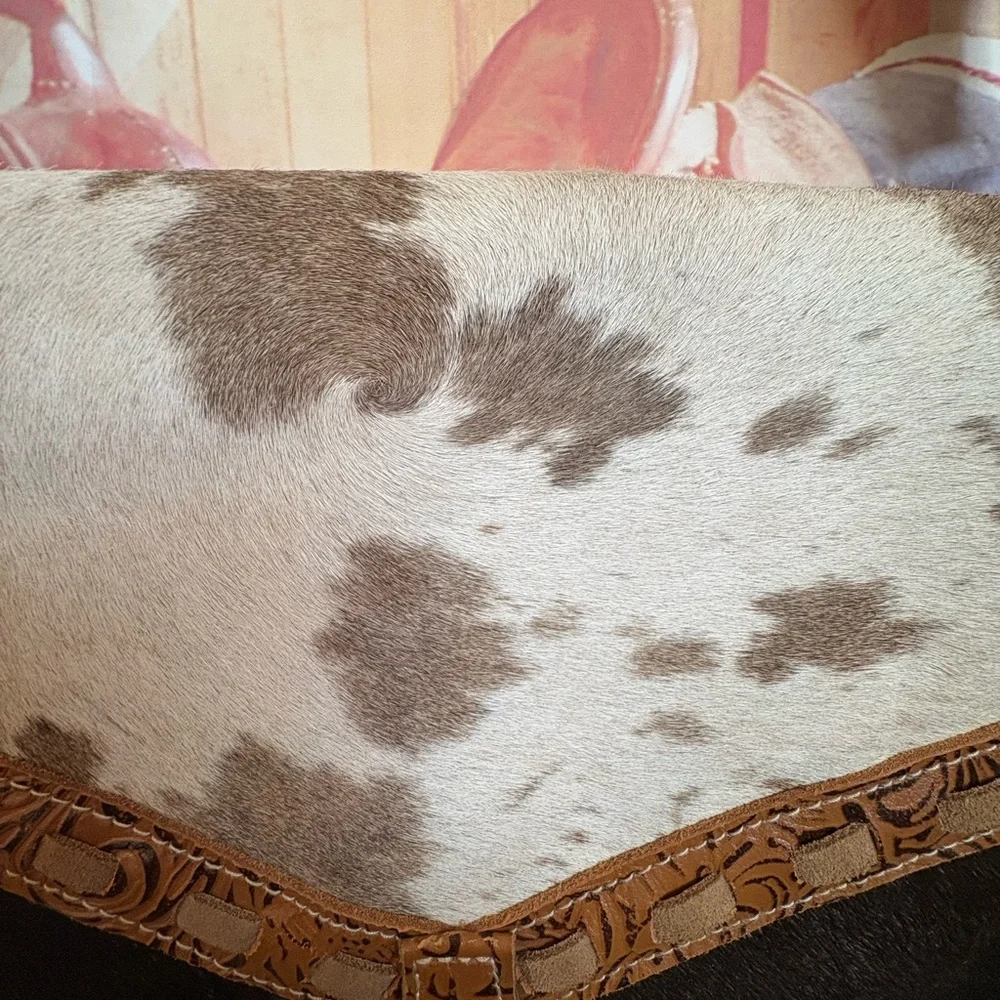 🐄😱POKOLOKO Cowhide & Leather Western Crossbody - Picture 3 of 7